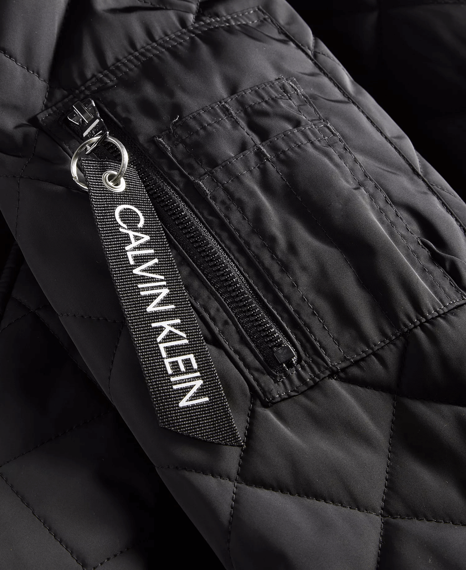 Chaqueta Bomber Acolchada con Detalles Tejidos