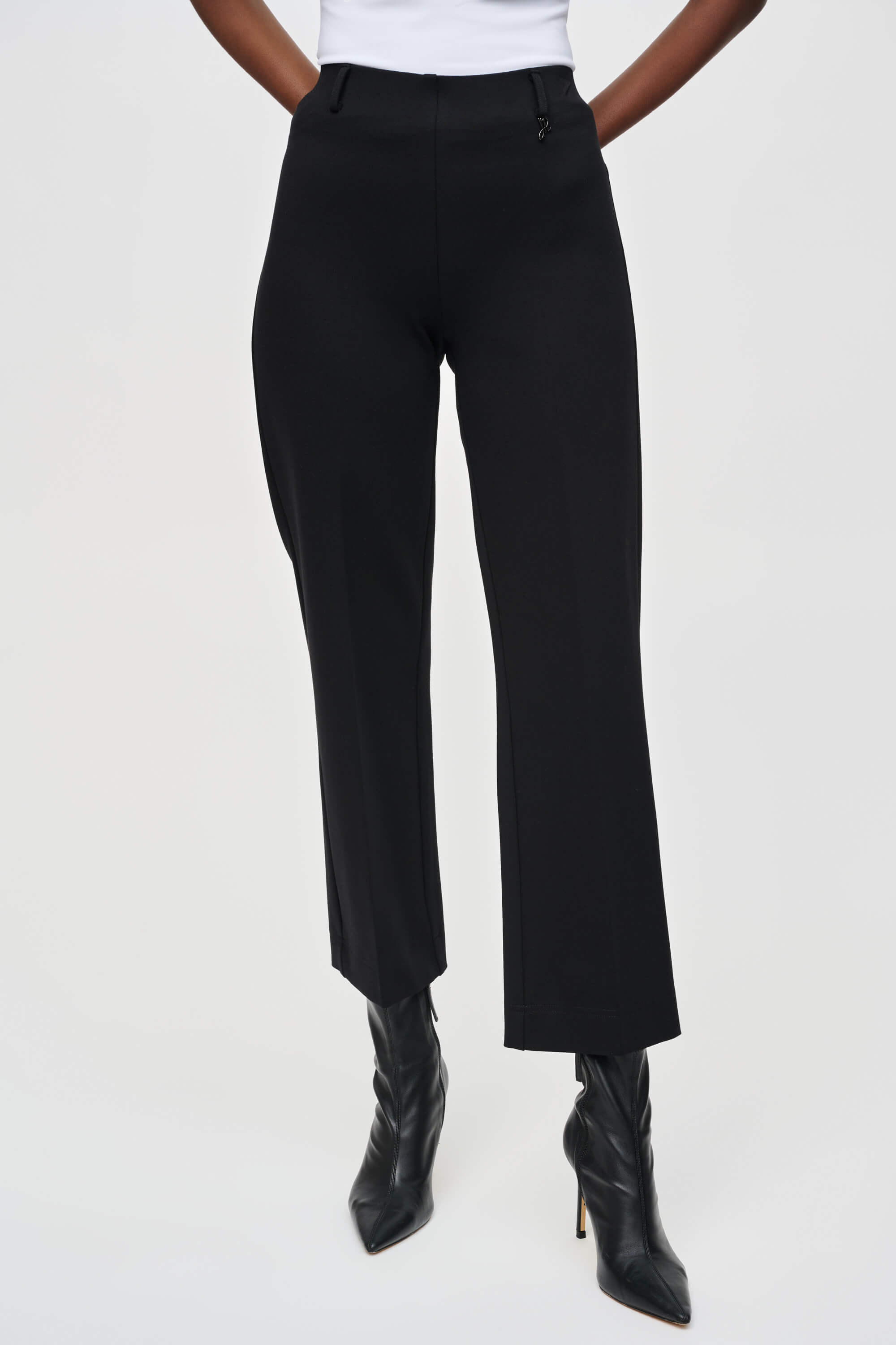 Pantalones rectos de punto grueso sin cordones - 243049