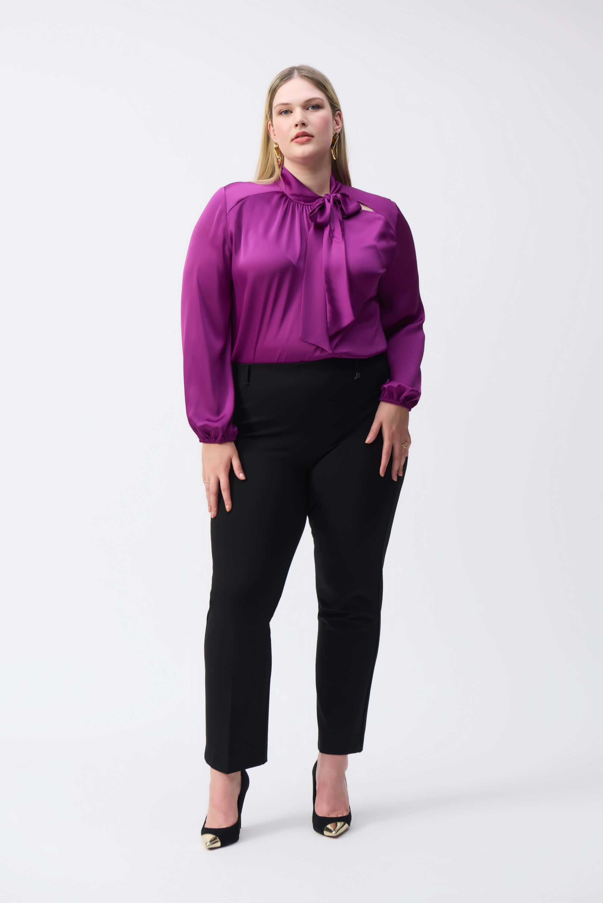 Pantalones rectos de punto grueso sin cordones - 243049