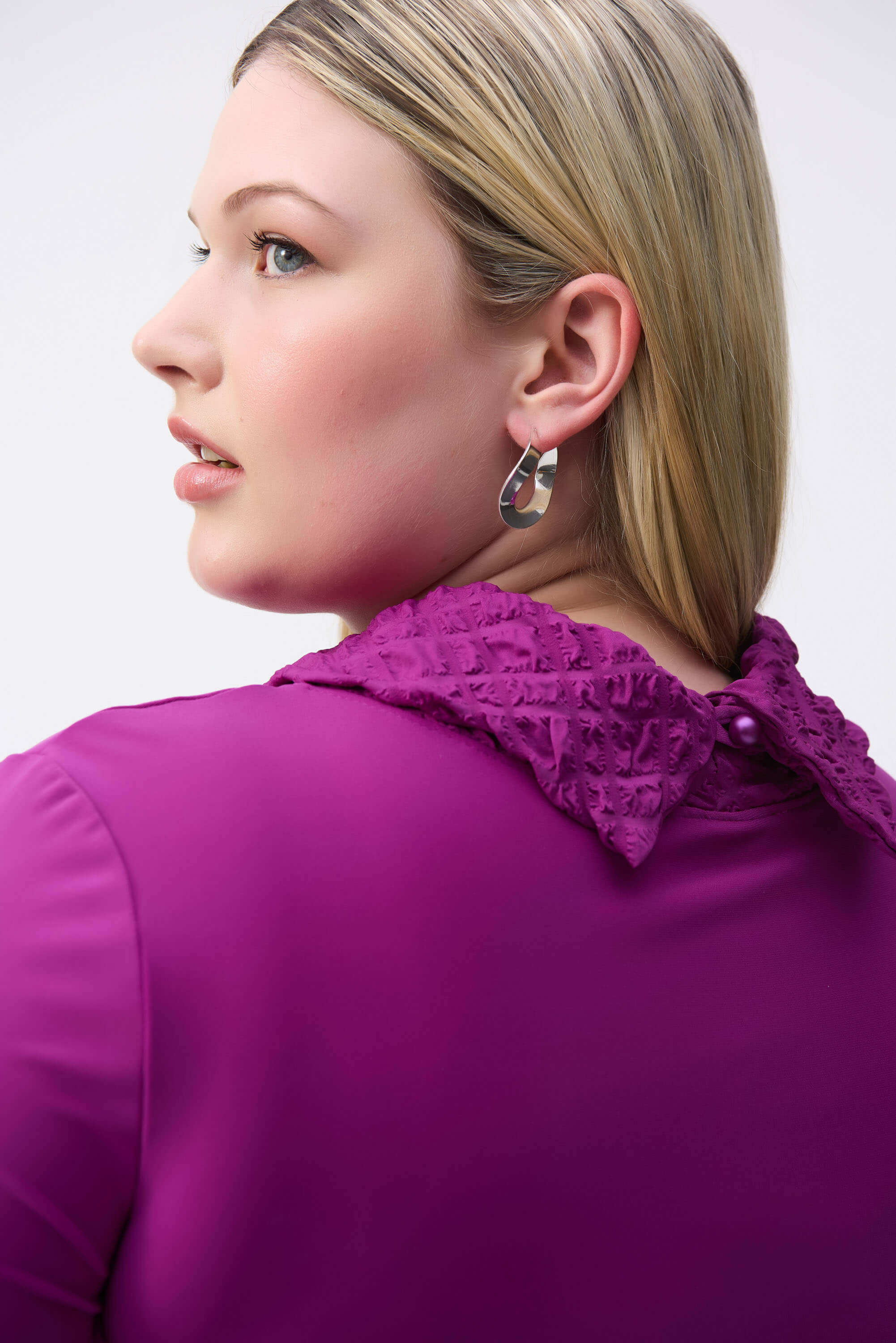 Vestido cocoon de punto sedoso y jacquard - 243114