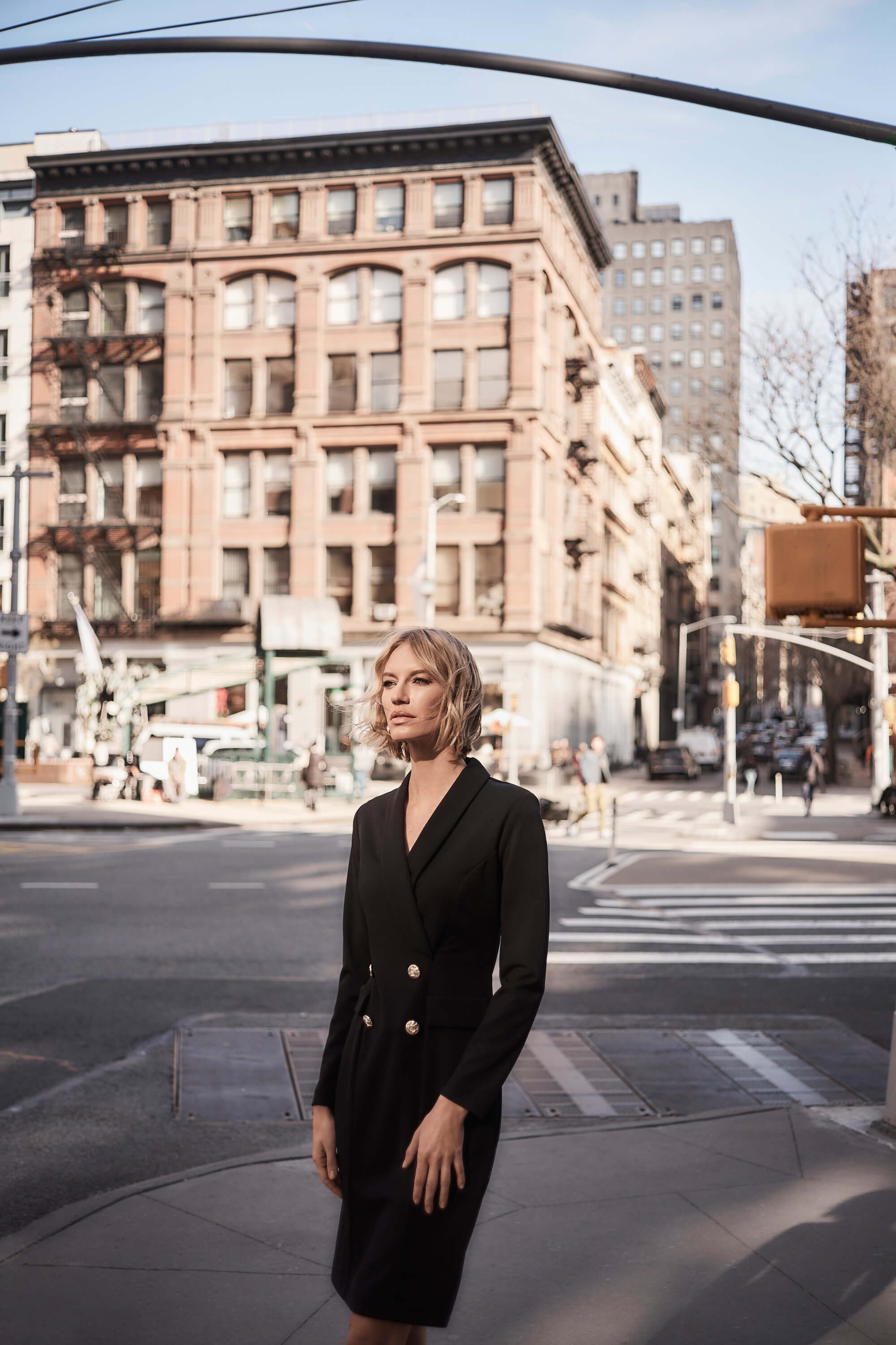 Vestido blazer de crepé scuba - 243146