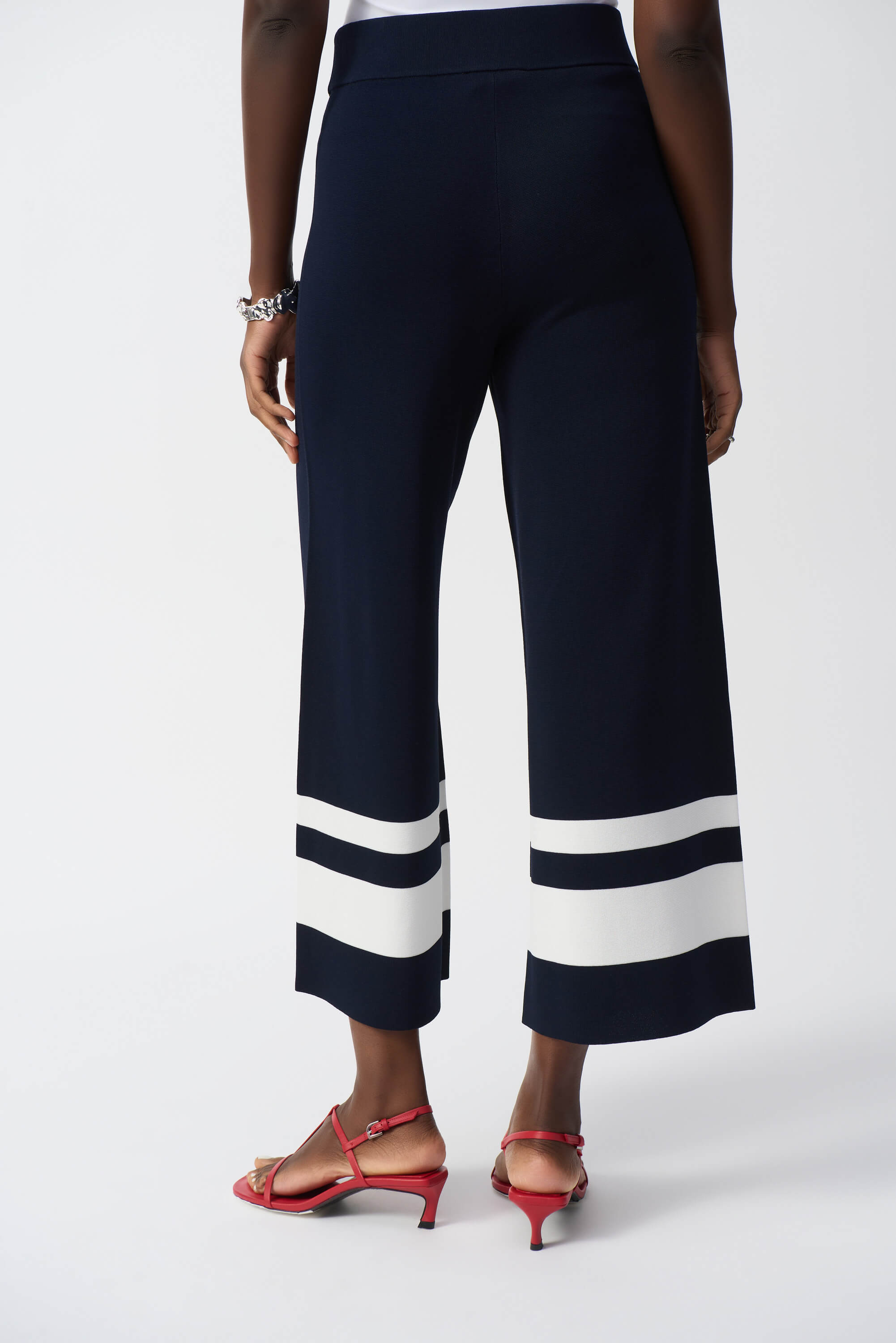 Joseph Ribkoff 251945 | Pantalón culotte rayado vista trasera