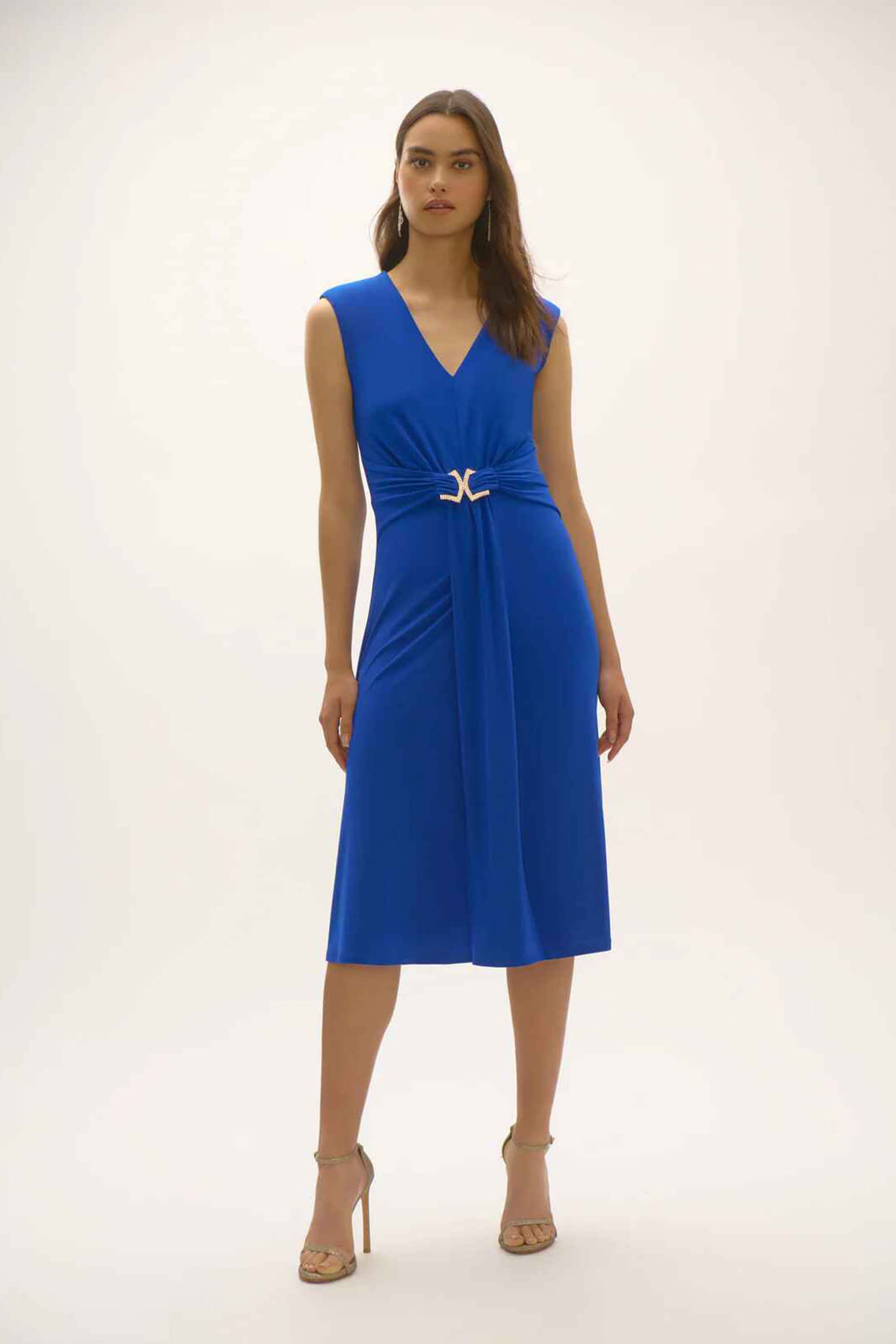 Vestido A-Line Royal Sapphire con Ornamento de Pedrería - 252717