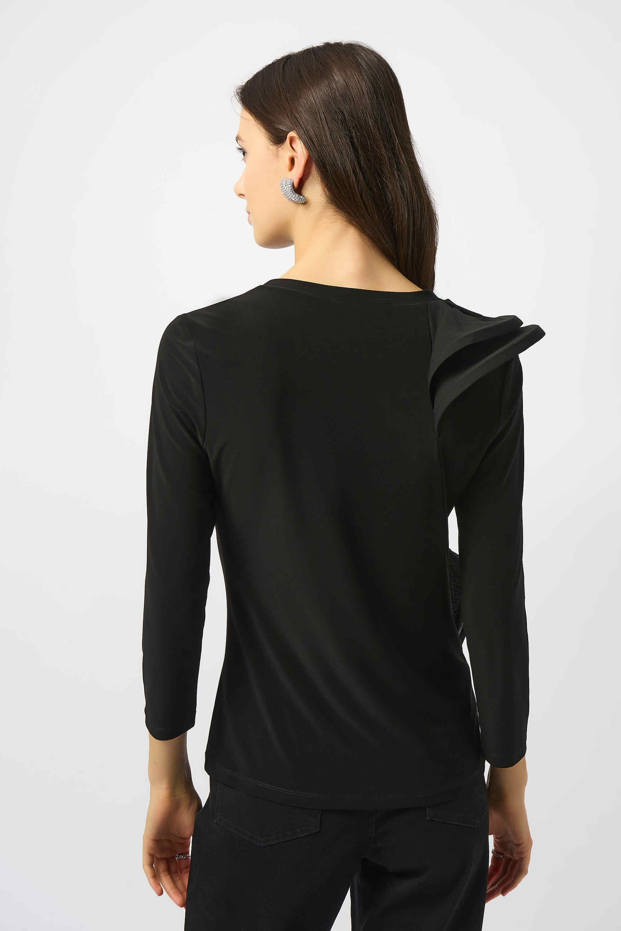 Pullover Cuello Redondo con Volantes - 253047