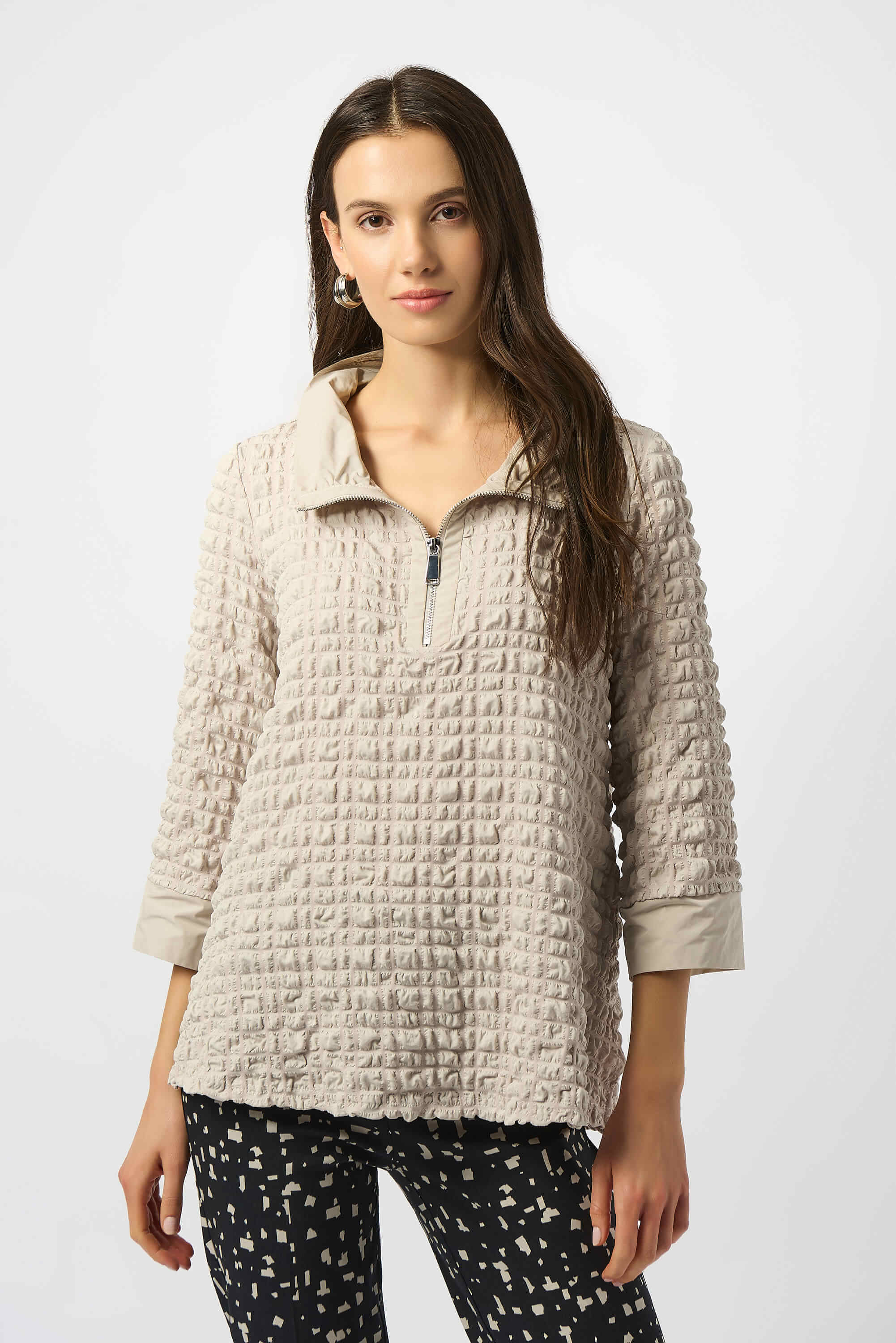 Top de línea A en jacquard burbuja - 253070