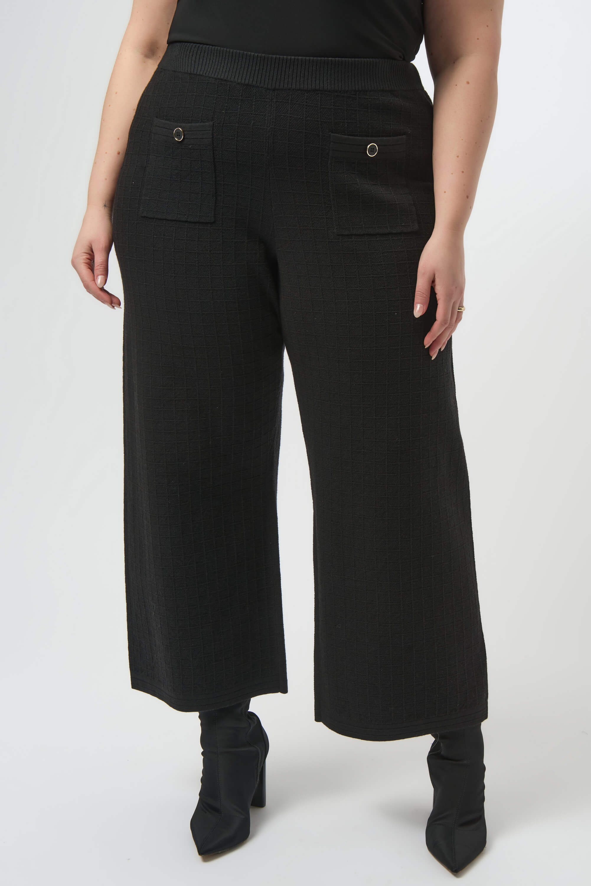 Pantalones de pierna recta en punto de jersey - 253984