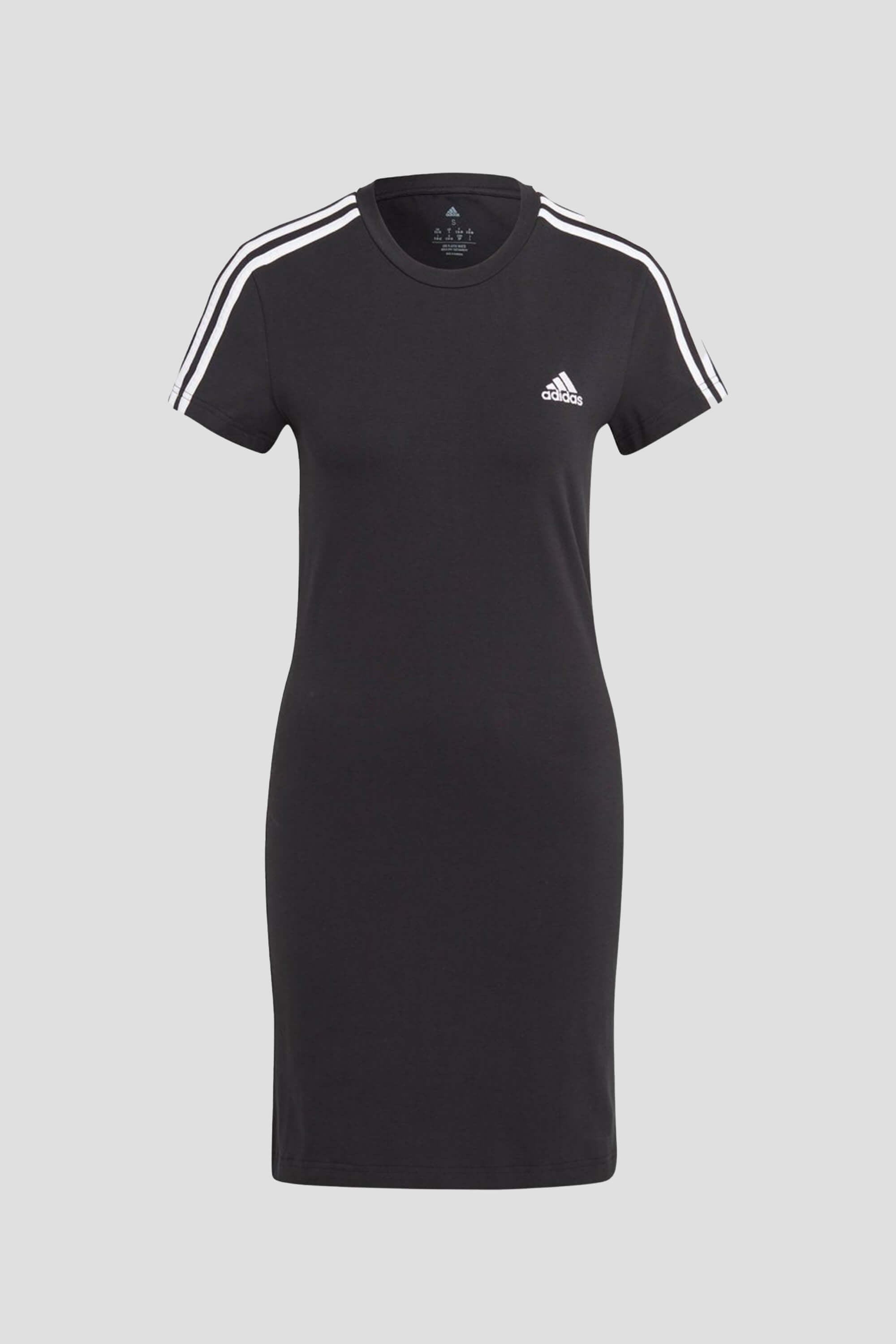 Vestido Playera Essentials 3 Franjas Tejido Jersey Ajustado | ADIDAS