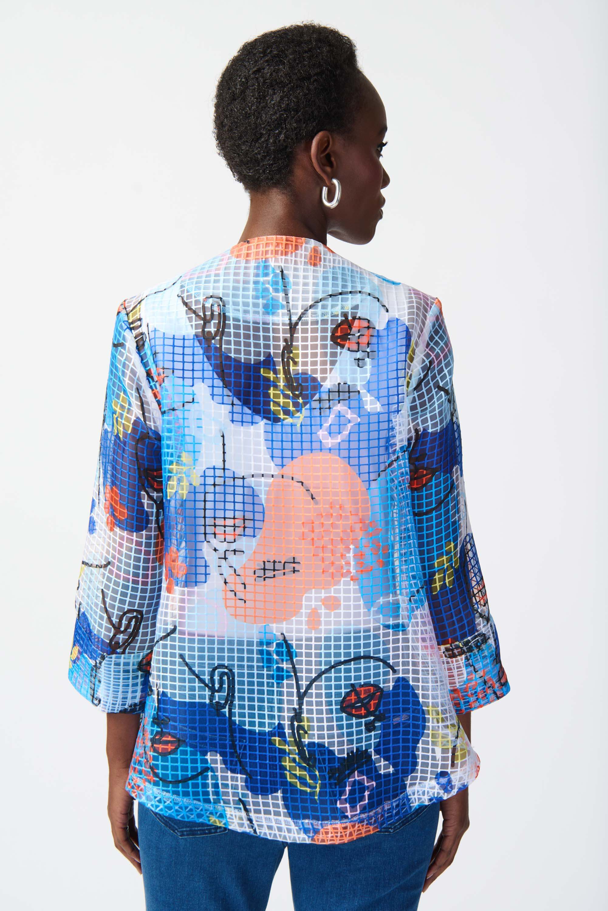Chaqueta Asimétrica Mesh Multicolor - 241191