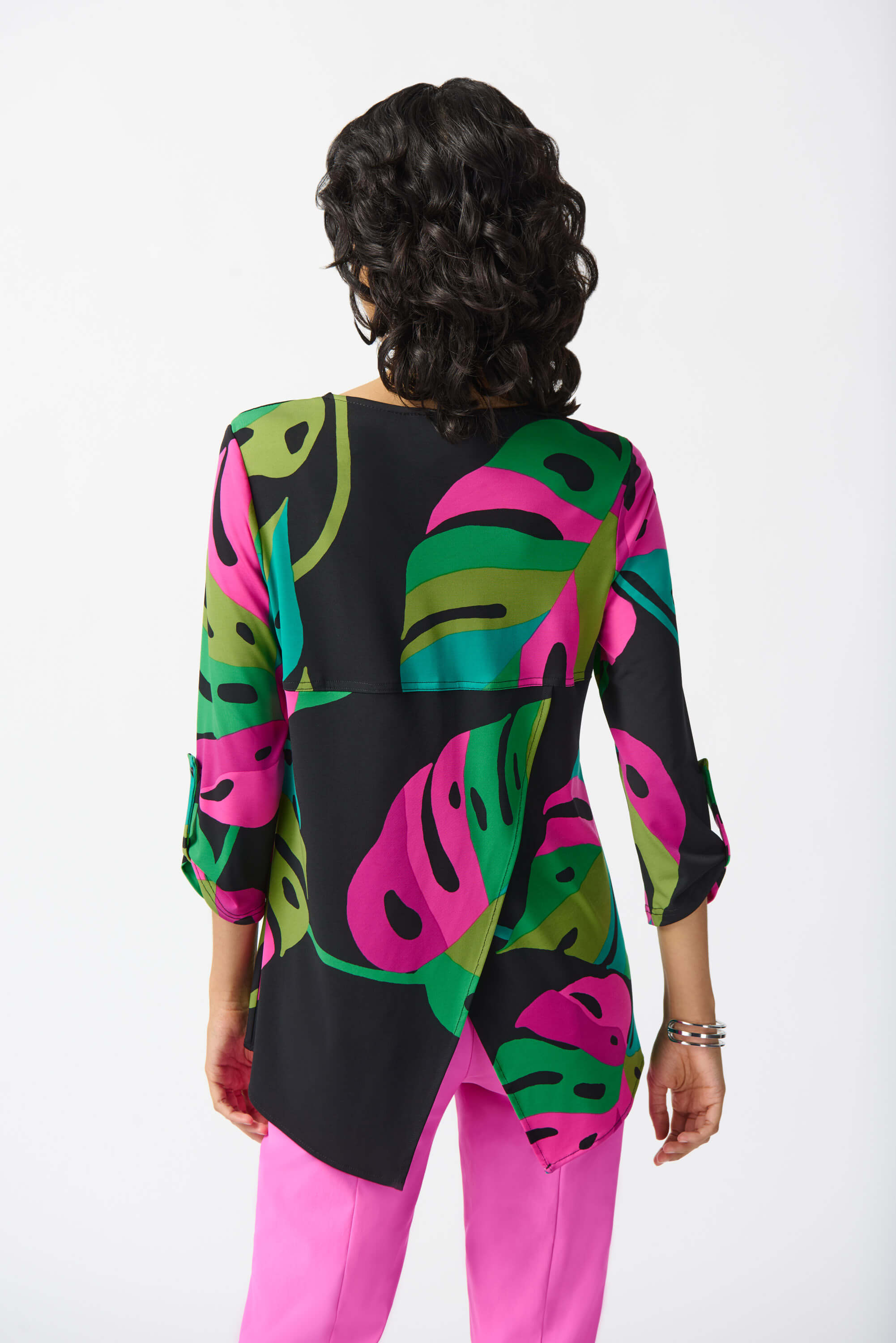 Top Estampado Palmeras con Zipper Decorativo - 242232