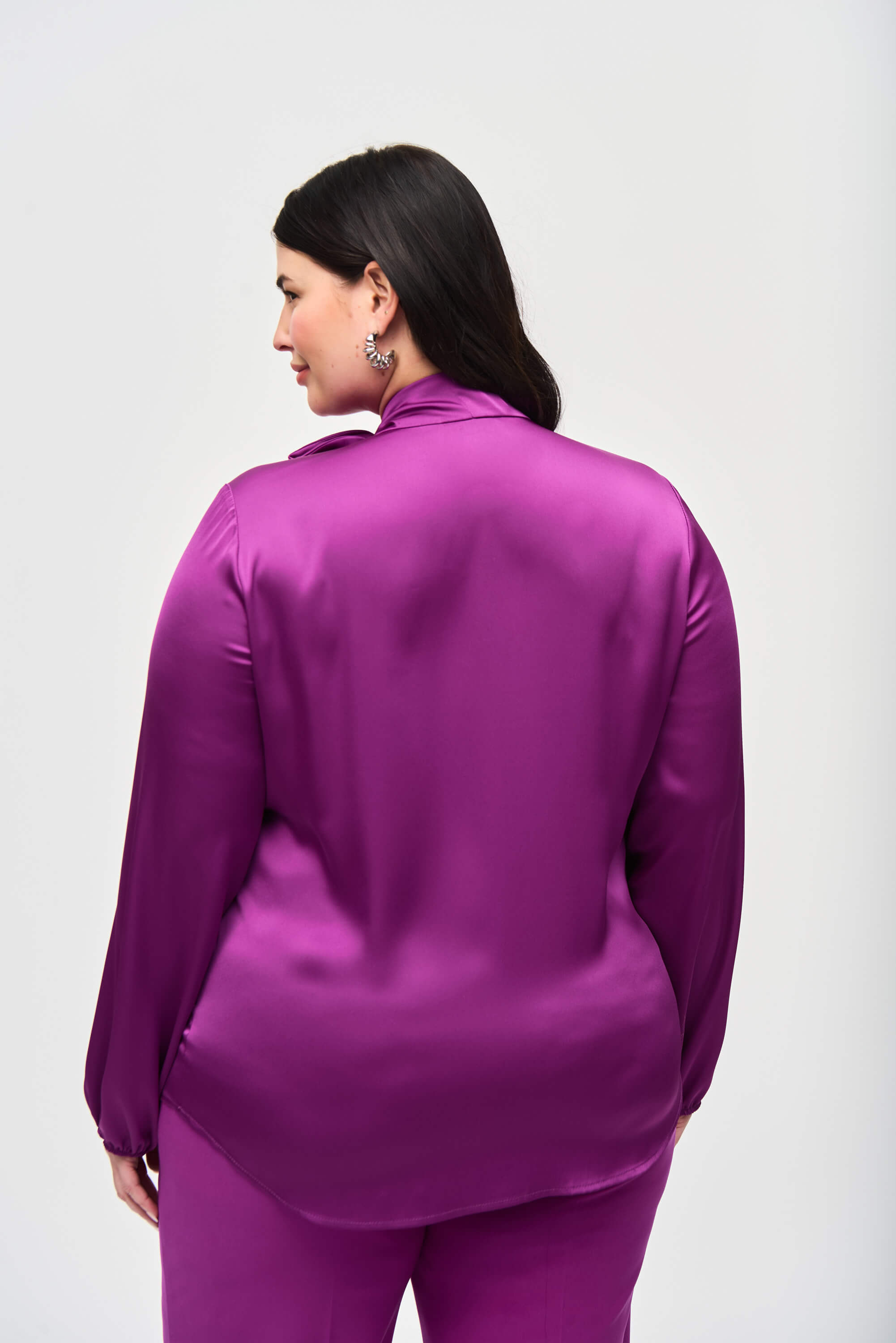 Top de raso con escote con lazo - 243022