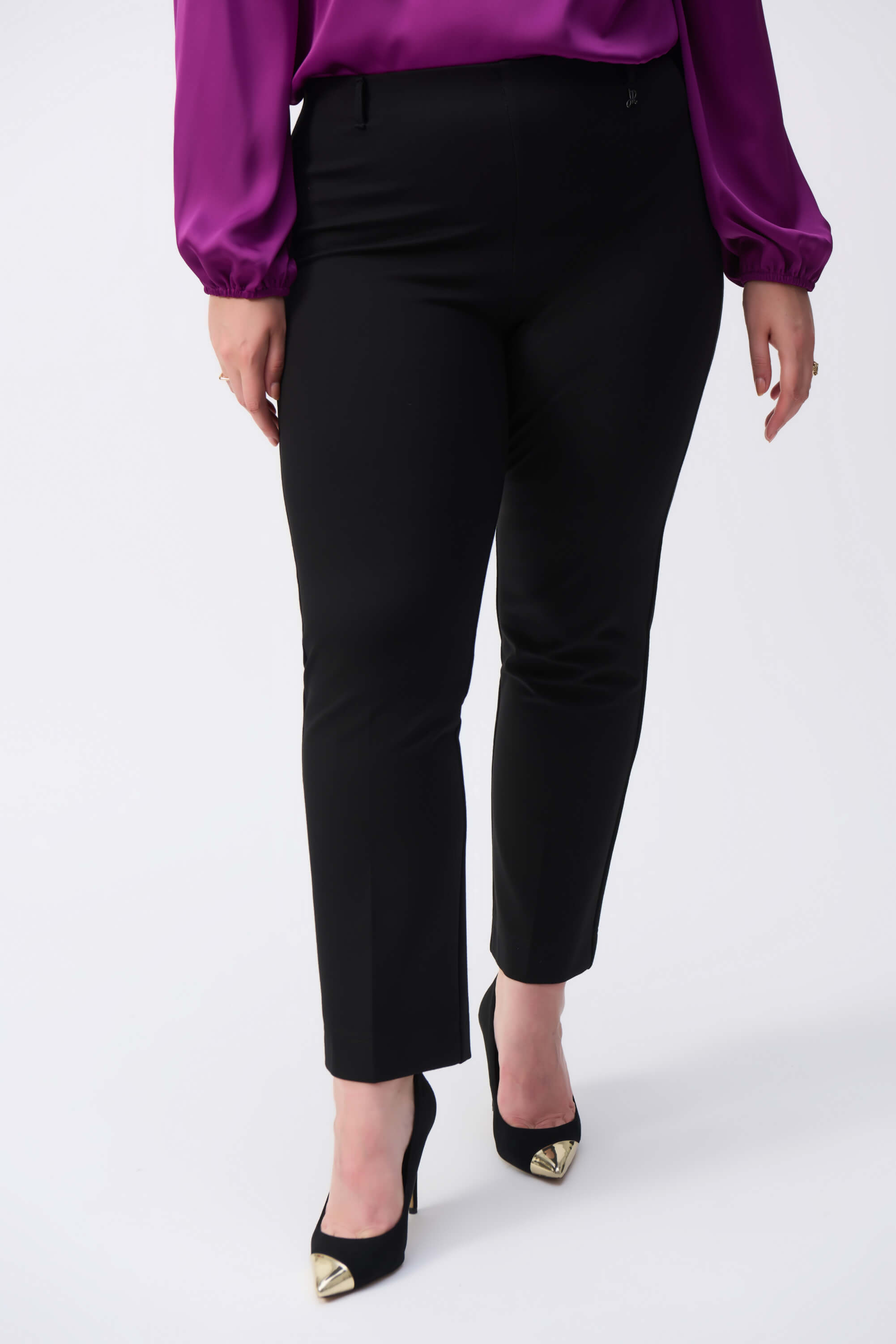 Pantalones rectos de punto grueso sin cordones - 243049