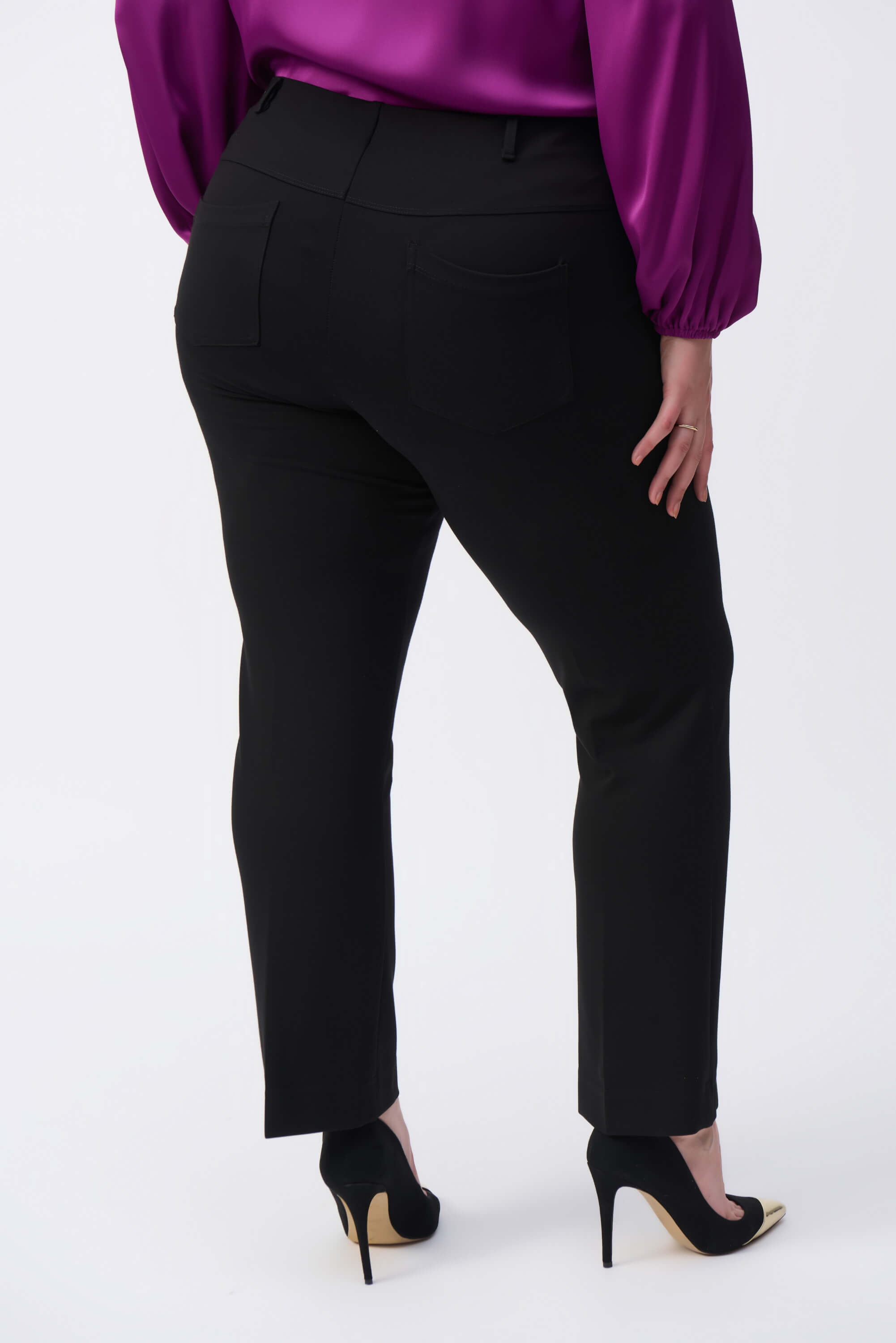 Pantalones rectos de punto grueso sin cordones - 243049