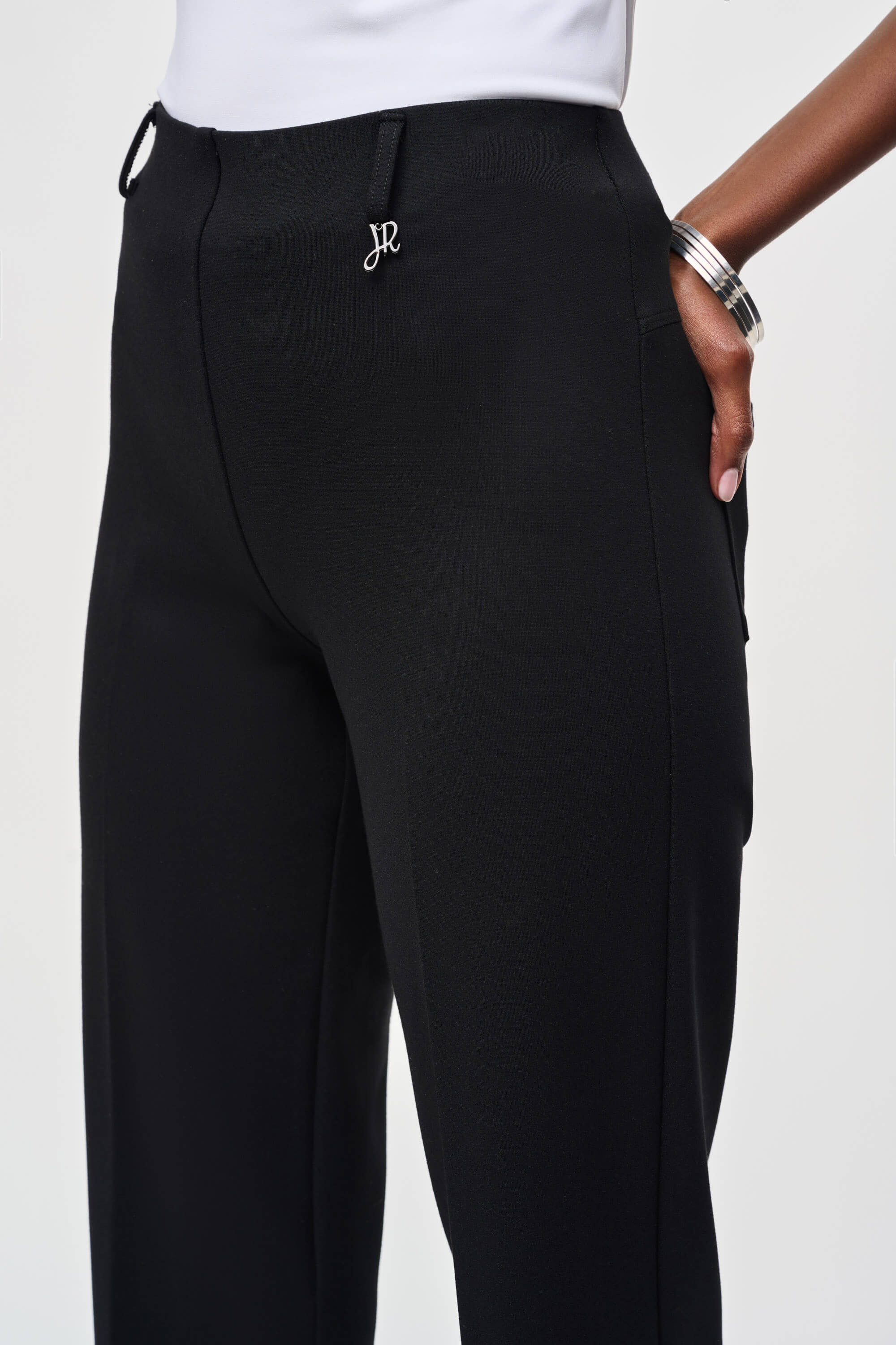 Pantalones rectos de punto grueso sin cordones - 243049