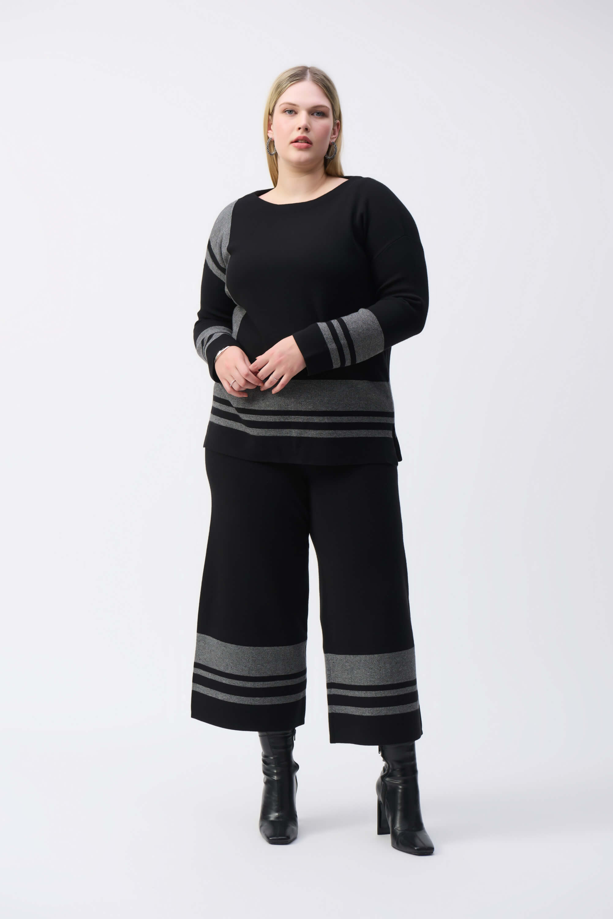 Pantalones culotte de punto tipo jersey de jacquard - 243950