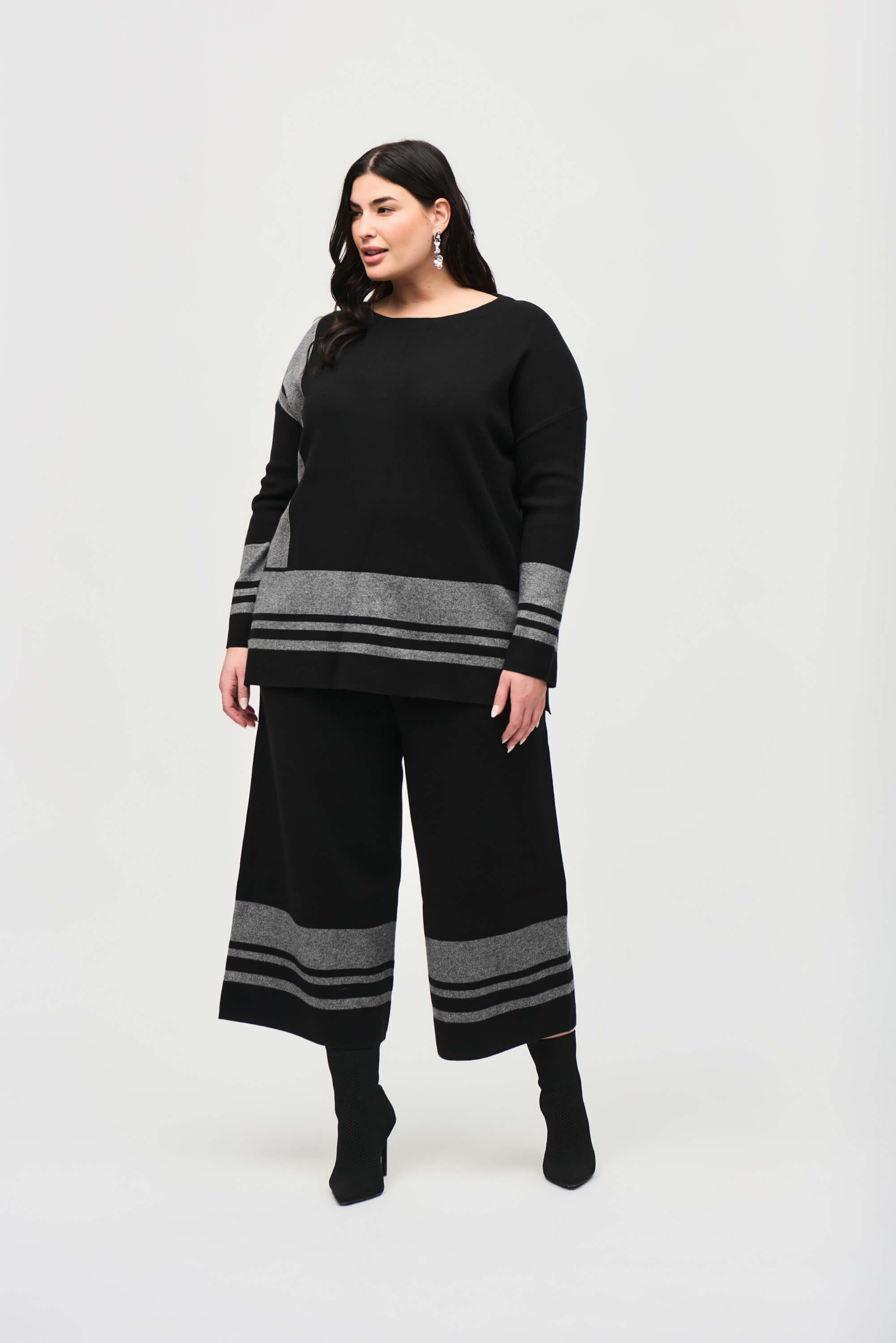 Pantalones culotte de punto tipo jersey de jacquard - 243950