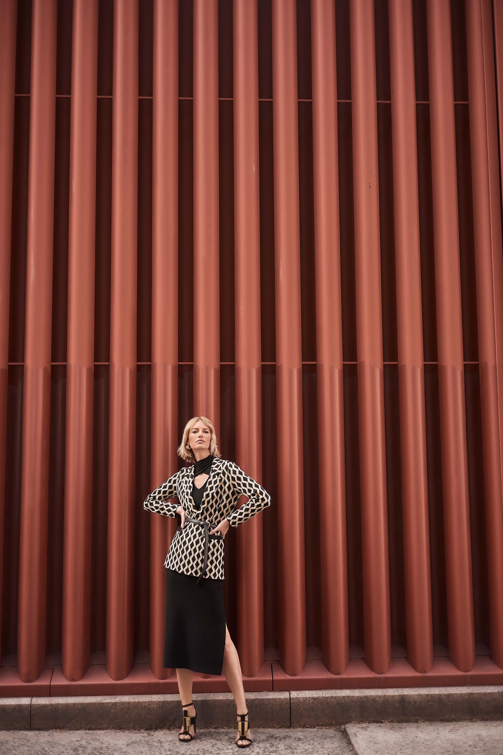 Falda midi de punto de jersey - 243967