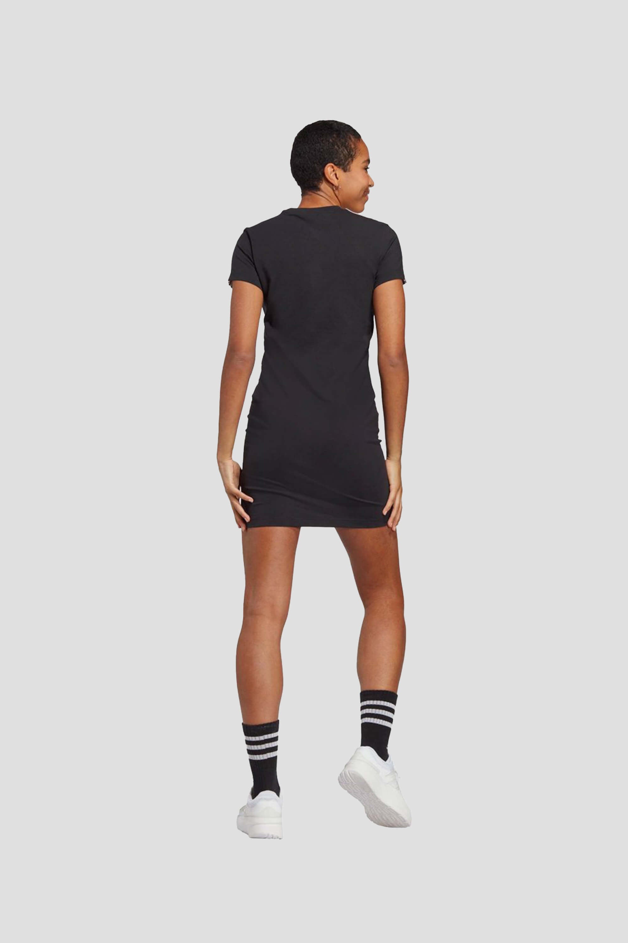 Vestido Playera Essentials 3 Franjas Tejido Jersey Ajustado | ADIDAS